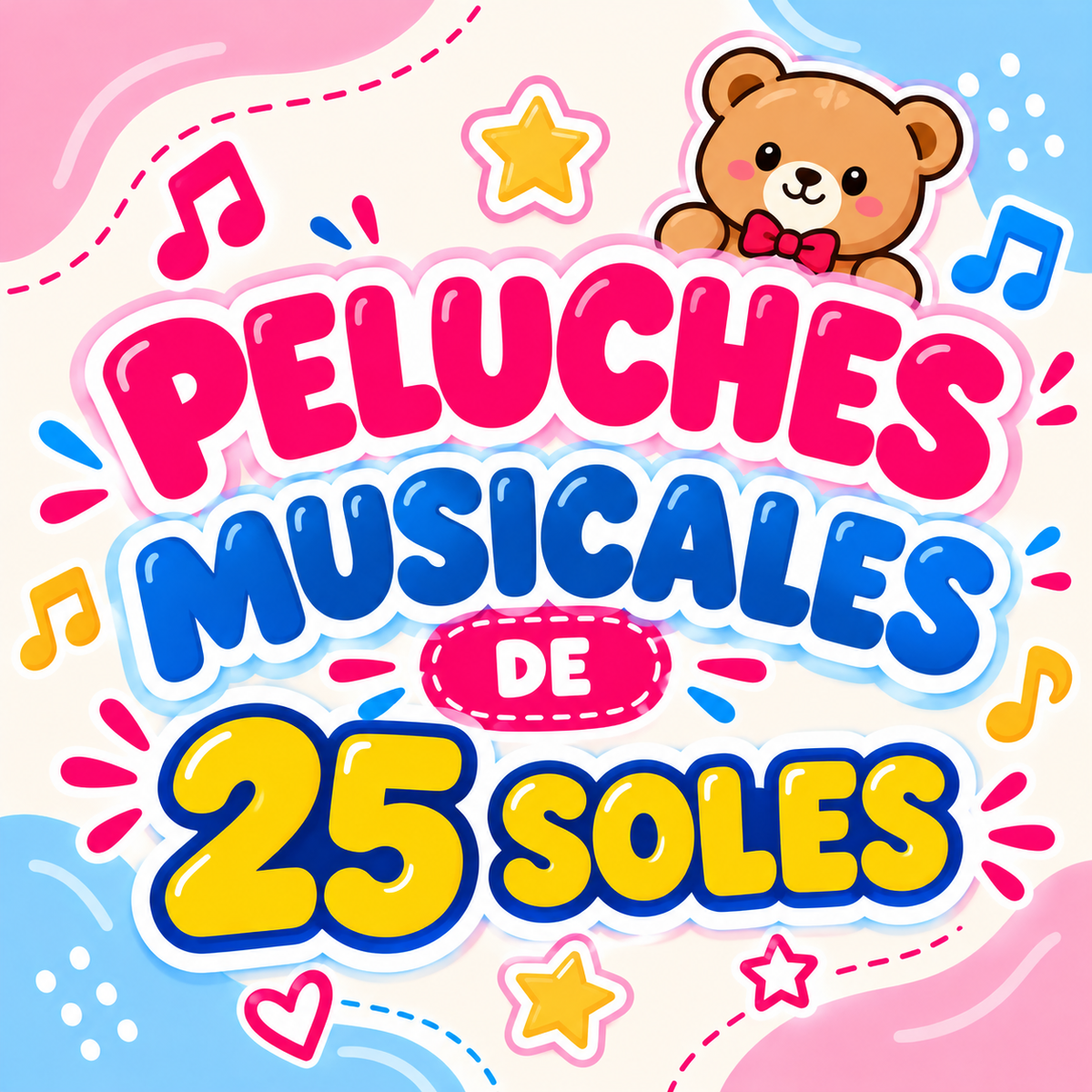 Peluches Musicales de 25 soles